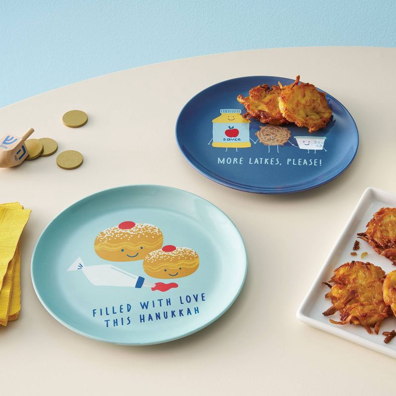 slide 2 of 3, 2ct 7" Melamine Snack Plates - Spritz™, 2 ct