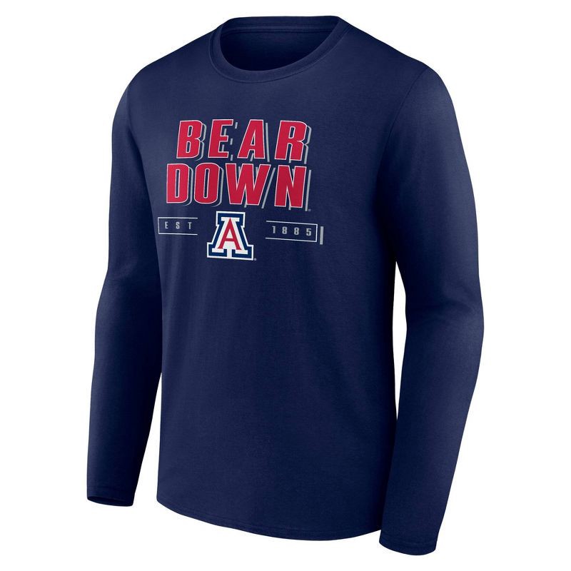 slide 1 of 3, NCAA Arizona Wildcats Men's Long Sleeve Black T-Shirt - L, 1 ct