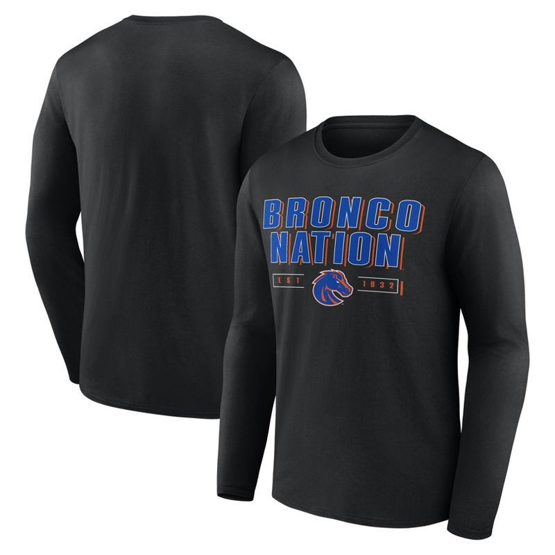 slide 3 of 3, NCAA Boise State Broncos Men's Long Sleeve Black T-Shirt - XL, 1 ct