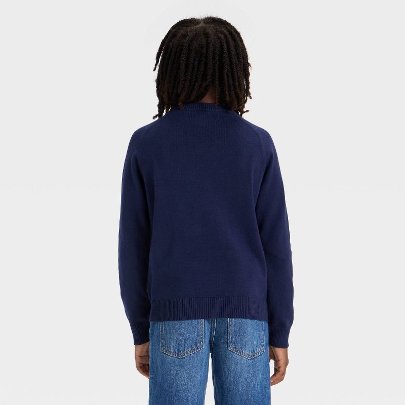 slide 2 of 3, Boys' Solid Pullover Sweater - Cat & Jack™ Navy XS, 1 ct