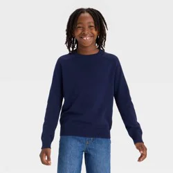Boys' Solid Pullover Sweater - Cat & Jack™ Navy S