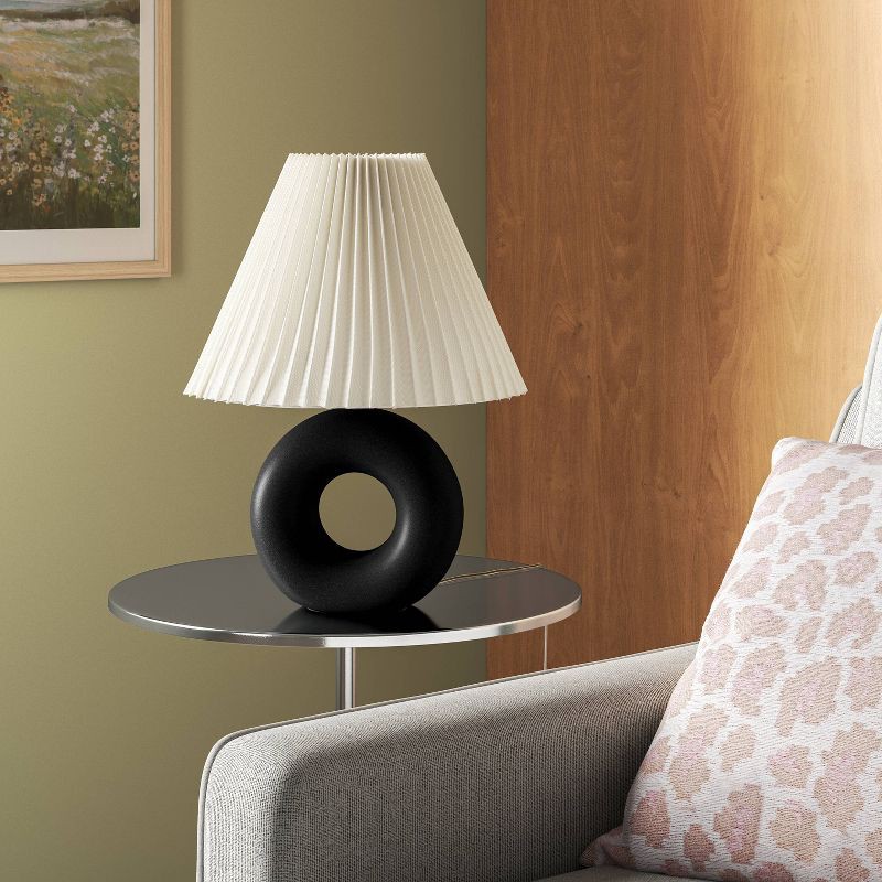 slide 3 of 4, Ceramic Table Lamp Black - Room Essentials™, 1 ct