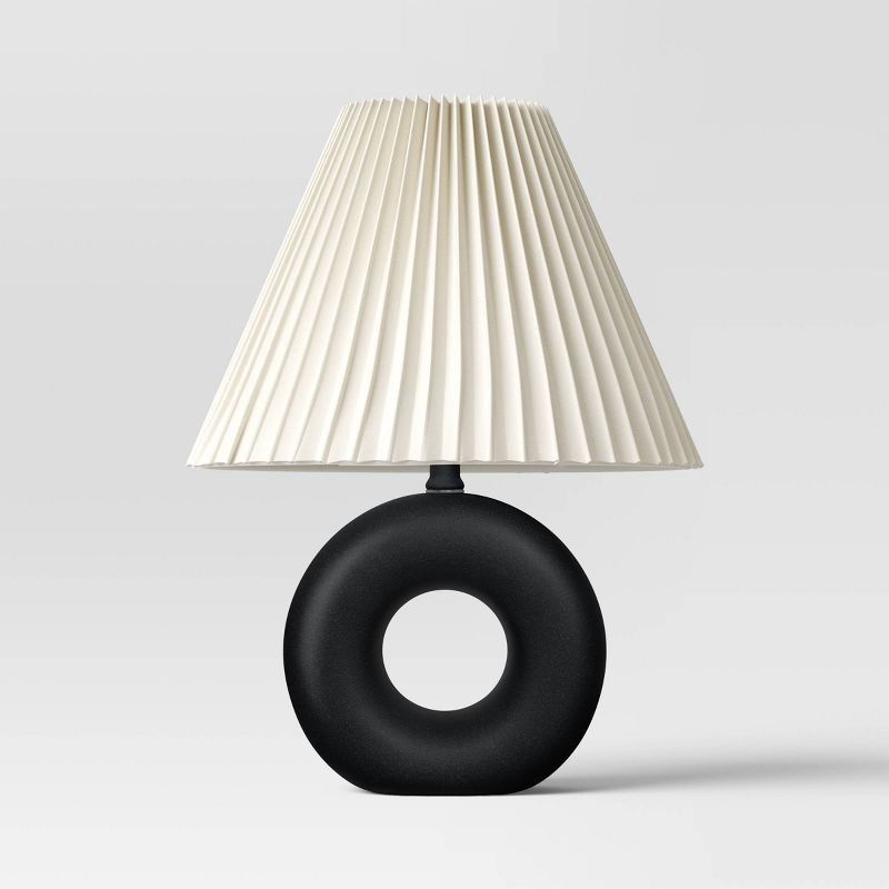 slide 1 of 4, Ceramic Table Lamp Black - Room Essentials™, 1 ct