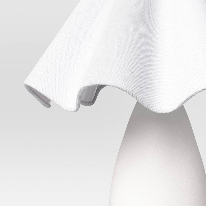 slide 4 of 4, Wavy Shade Collection with Ceramic Base Table Lamp White - Threshold™, 1 ct