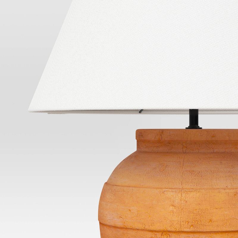 slide 4 of 4, 21.25"x17" Large Ceramic Table Lamp Terracotta - Threshold™, 1 ct