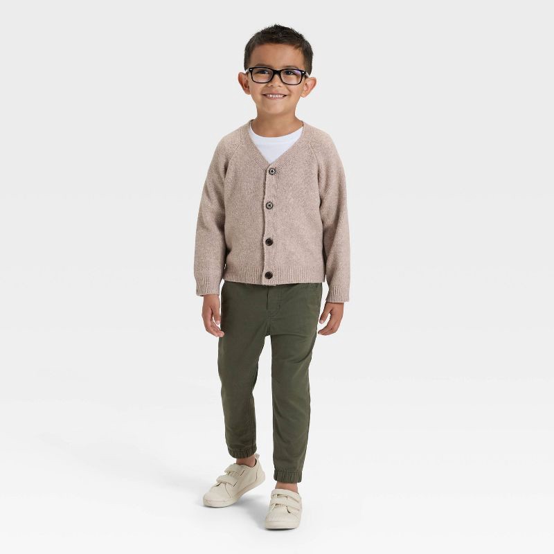 slide 3 of 3, Toddler Boys' Cardigan Sweater - Cat & Jack™ Oatmeal 18M, 1 ct