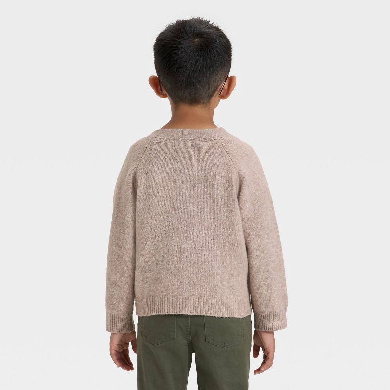 slide 2 of 3, Toddler Boys' Cardigan Sweater - Cat & Jack™ Oatmeal 4T, 1 ct