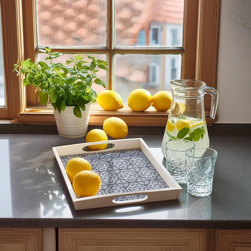 slide 5 of 8, Con-Tact 18"x8' Printed Grip Premium Shelf Liner Mirabella Charcoal, 1 ct