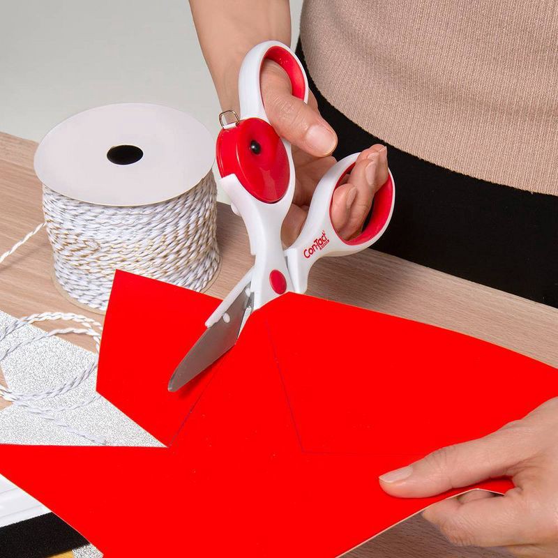 slide 8 of 10, Con-Tact 2-in-1 Scissor/Measuring Tape Combo with Smoothing Tool, 1 ct