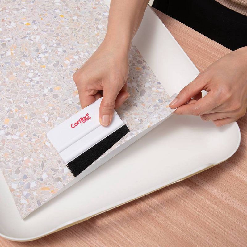 slide 9 of 10, Con-Tact 2-in-1 Scissor/Measuring Tape Combo with Smoothing Tool, 1 ct