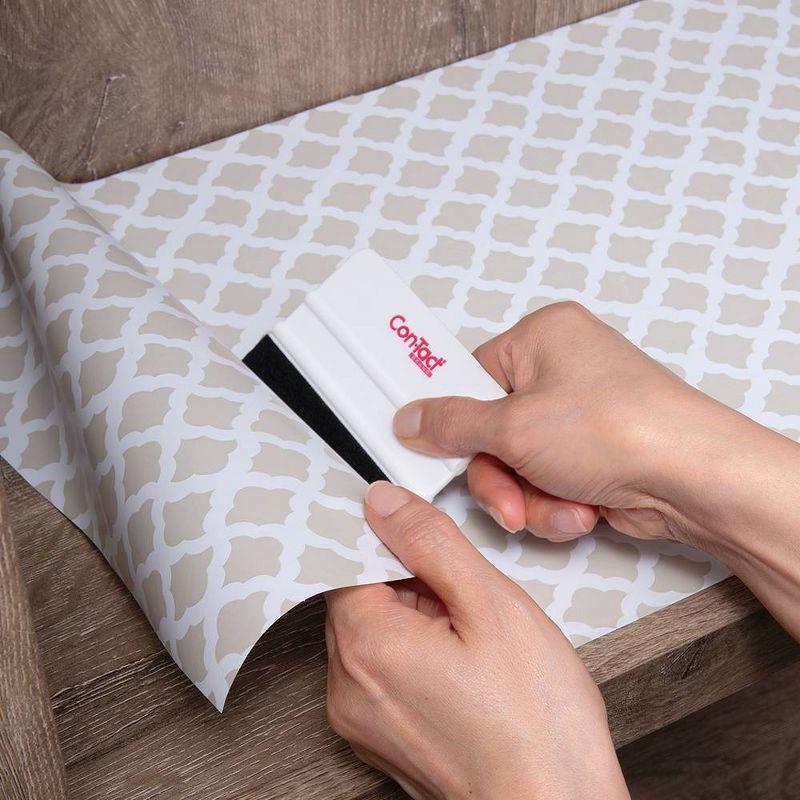 slide 10 of 10, Con-Tact 2-in-1 Scissor/Measuring Tape Combo with Smoothing Tool, 1 ct