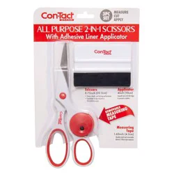 Con-Tact 2-in-1 Scissor/Measuring Tape Combo with Smoothing Tool