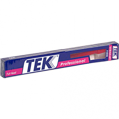 slide 1 of 1, Tek Professional Toothbrush, Straight, Full Head, Firm, 1 ct