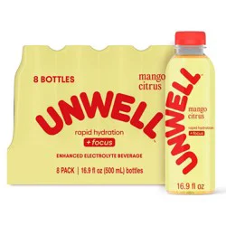 UNWELL Hydrate+Focus Mango Citrus Sports Drink - 8pk/16.9 fl oz