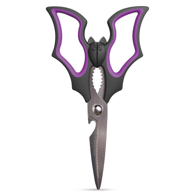 slide 1 of 5, Ototo Elizabat Bat Kitchen Scissors Stainless Steel Cooking Scissors Black, 1 ct