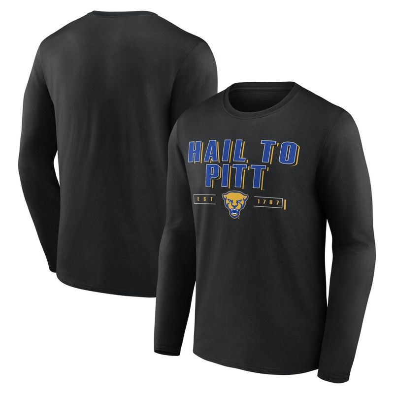 slide 3 of 3, NCAA Pitt Panthers Men's Long Sleeve Black T-Shirt - XXL, 1 ct
