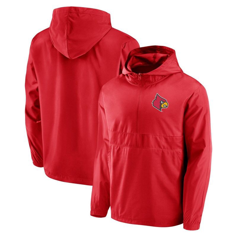 slide 2 of 3, NCAA Louisville Cardinals Men's Gray Windbreaker Jacket - S, 1 ct