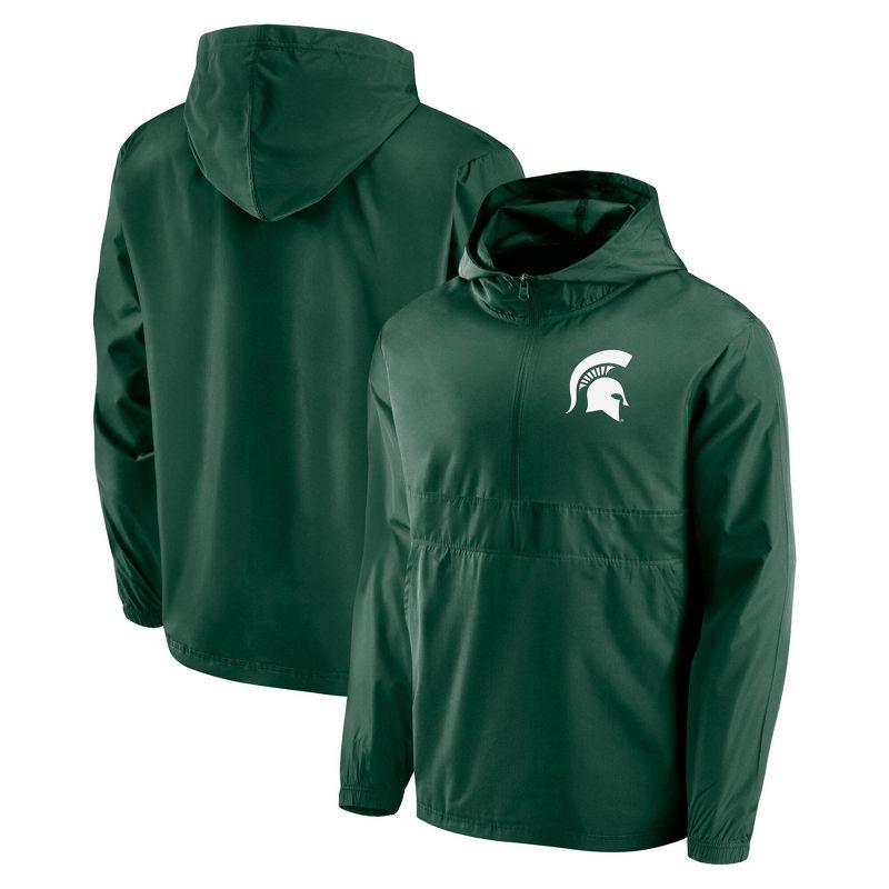 slide 2 of 3, NCAA Michigan State Spartans Men's Gray Windbreaker Jacket - S, 1 ct