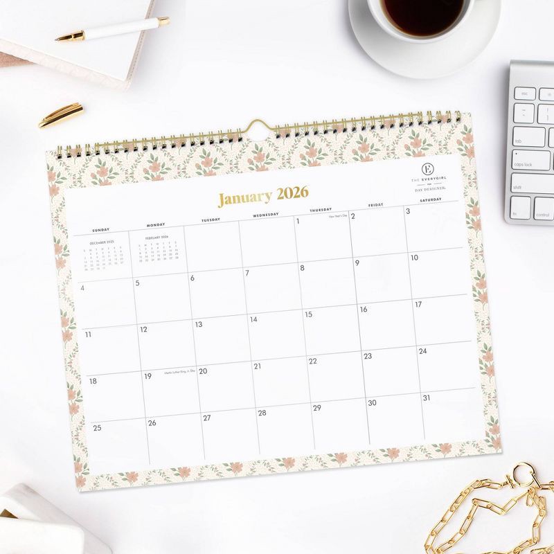 slide 2 of 4, Blue Sky The Everygirl 2026 Monthly Wall Calendar 15"x12" Channie Desert Rose, 1 ct
