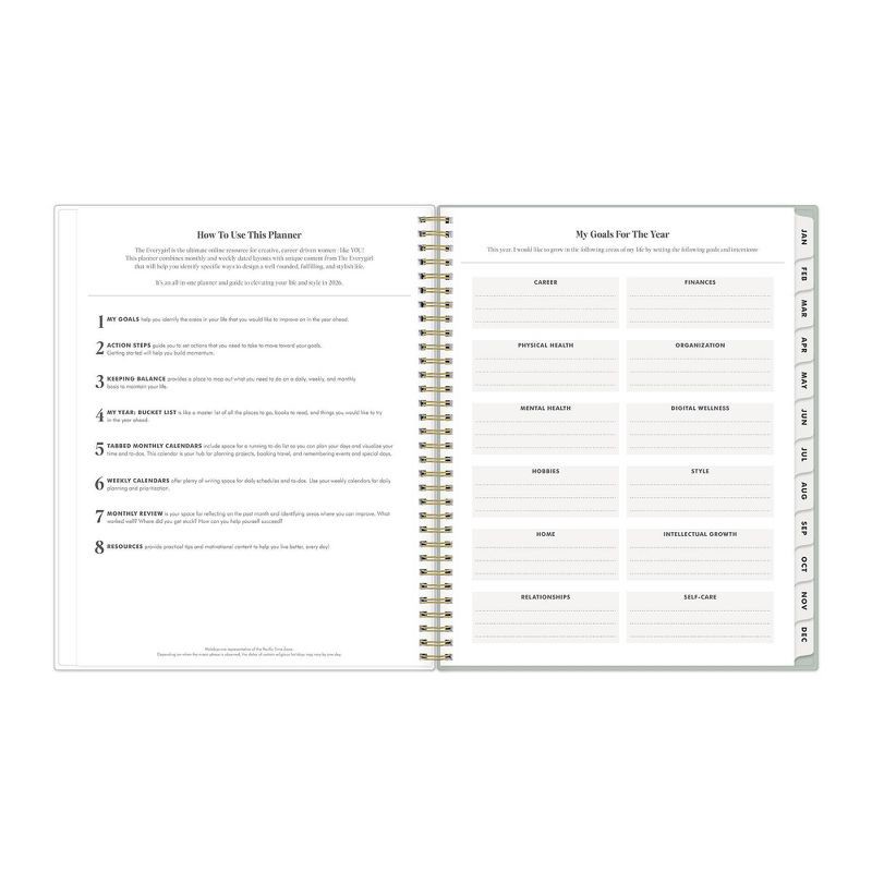 slide 9 of 18, Blue Sky The Everygirl 2026 Weekly/Monthly Planning Calendar 8.5"x11" Poetry, 1 ct