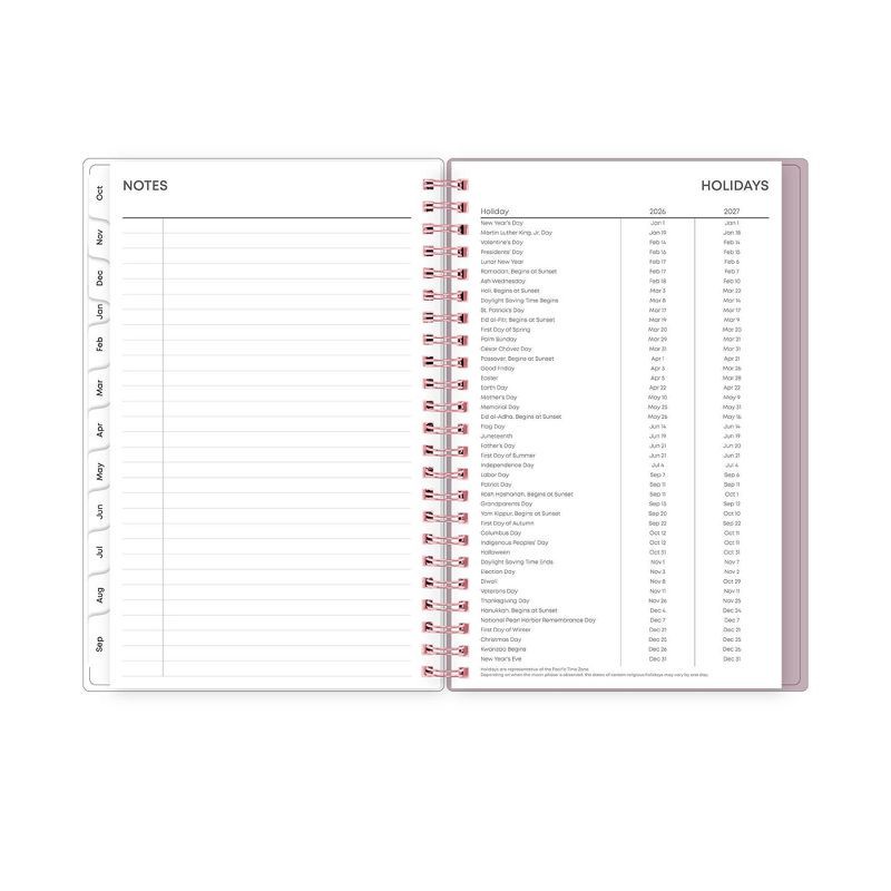 slide 9 of 11, Blue Sky 2026 Weekly/Monthly Planning Calendar Stripe 5"x8" Block Purple with Double Pockets, 1 ct