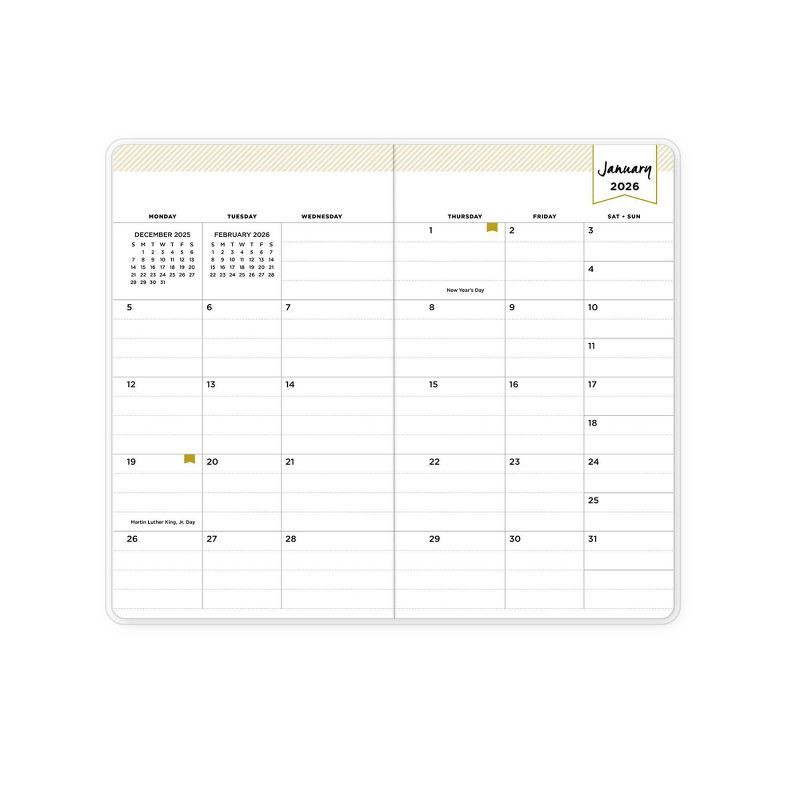 slide 5 of 12, Blue Sky Day Designer 2026-2027 Monthly Planning Calendar 3.625"x6.125" Marjorie Floral Clear, 1 ct
