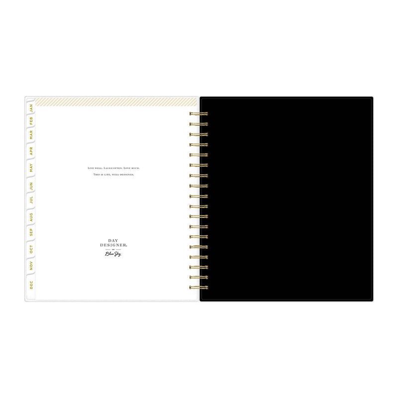 slide 12 of 14, Blue Sky Day Designer 2026 Daily/Monthly Planning Calendar 8"x10" Rugby Stripe Black Frosted, 1 ct