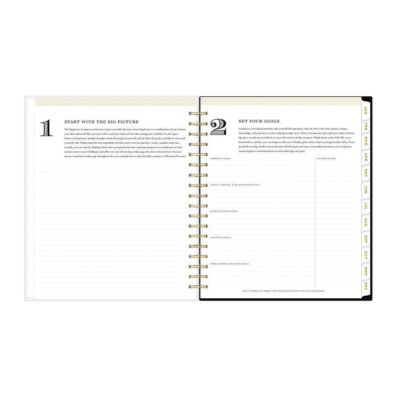 slide 9 of 14, Blue Sky Day Designer 2026 Daily/Monthly Planning Calendar 8"x10" Rugby Stripe Black Frosted, 1 ct
