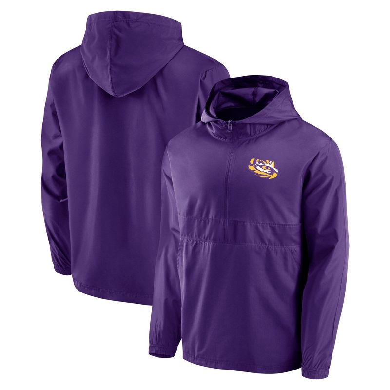 slide 3 of 3, NCAA LSU Tigers Men's Gray Windbreaker Jacket - XL, 1 ct