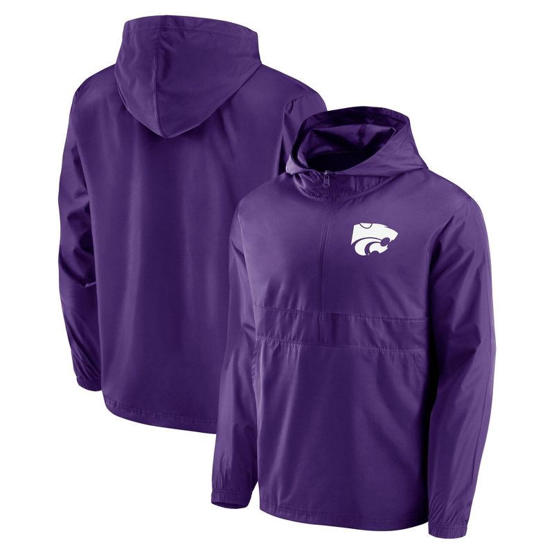 slide 3 of 3, NCAA Kansas State Wildcats Men's Gray Windbreaker Jacket - XXL, 1 ct