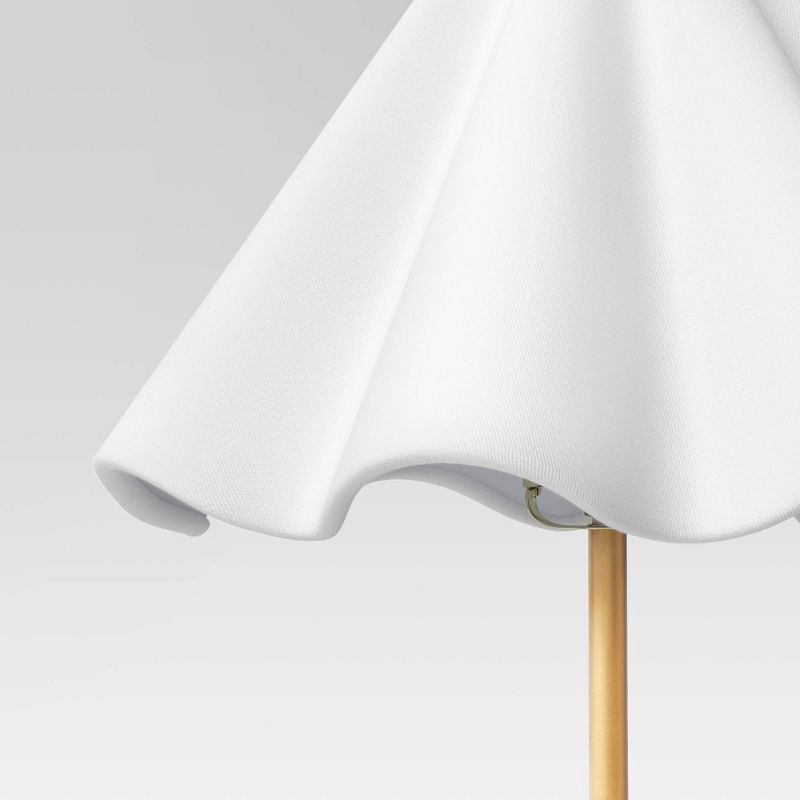slide 3 of 3, Wavy Shade Collection Ceramic Base Floor Lamp White - Threshold™, 1 ct