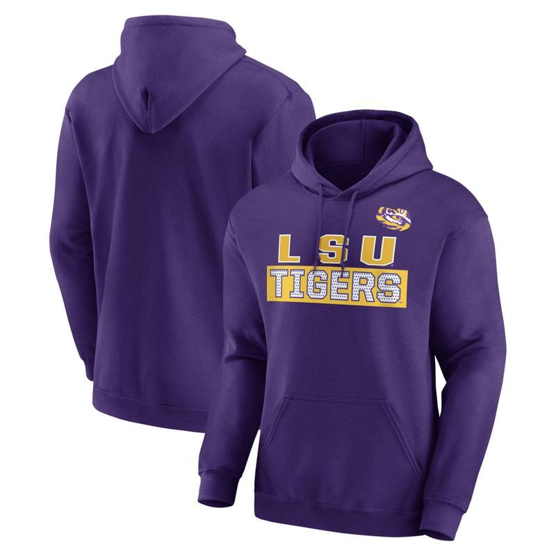 slide 3 of 3, NCAA LSU Tigers Men's Hooded Sweatshirt - L, 1 ct
