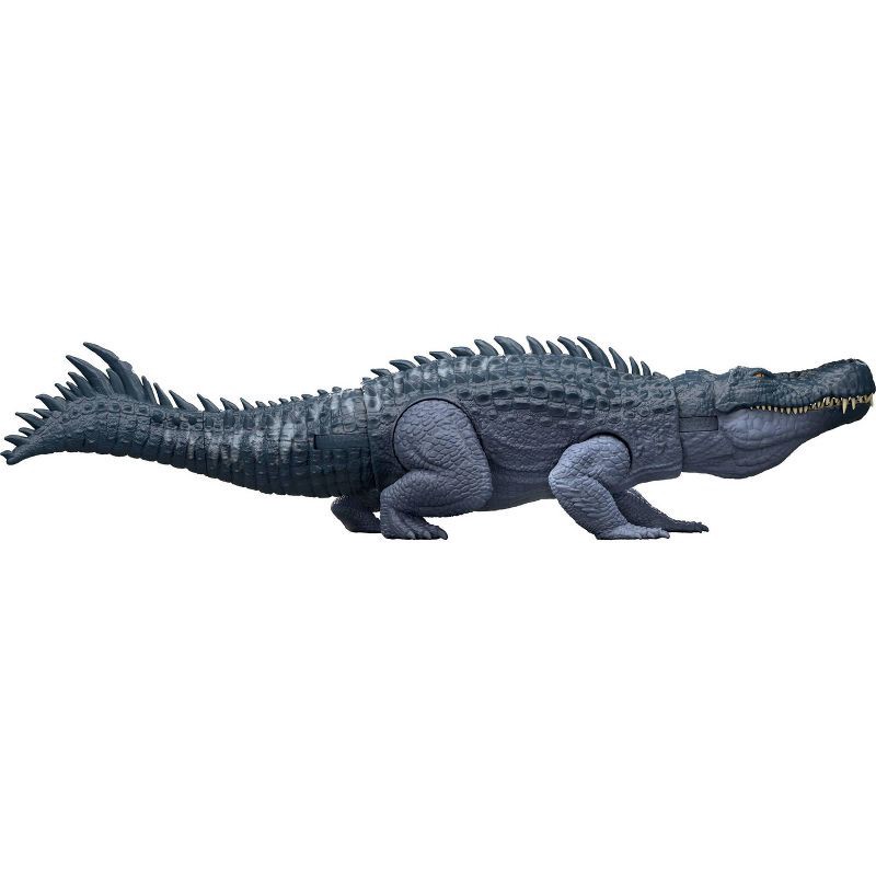 slide 5 of 6, Jurassic World Rebirth Gigantic Thrashers Purussaurus Dinosaur Figure Toy, Tail Activated Attack, 1 ct
