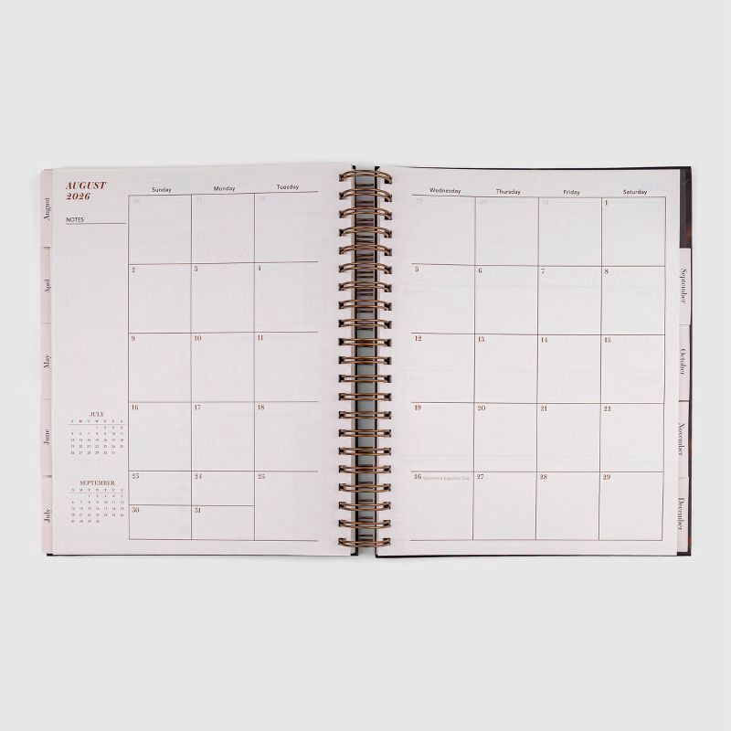 slide 3 of 6, Pulsar Eco Products 2025-2026 15 Months 11"x9.5" Hardcover Large Spiral Planner Tortoise Shell, 1 ct