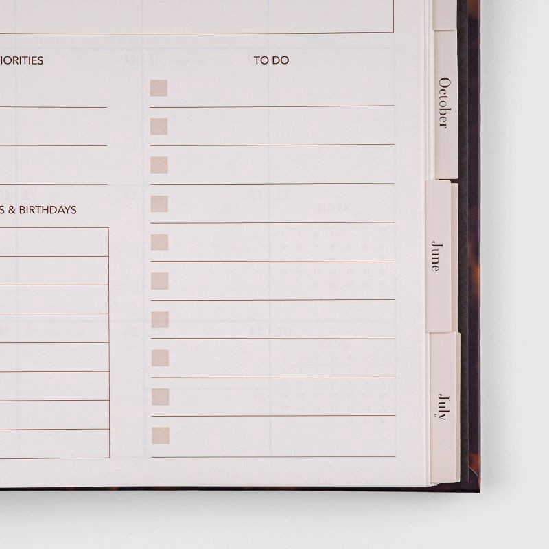 slide 6 of 6, Pulsar Eco Products 2025-2026 15 Months 11"x9.5" Hardcover Large Spiral Planner Tortoise Shell, 1 ct