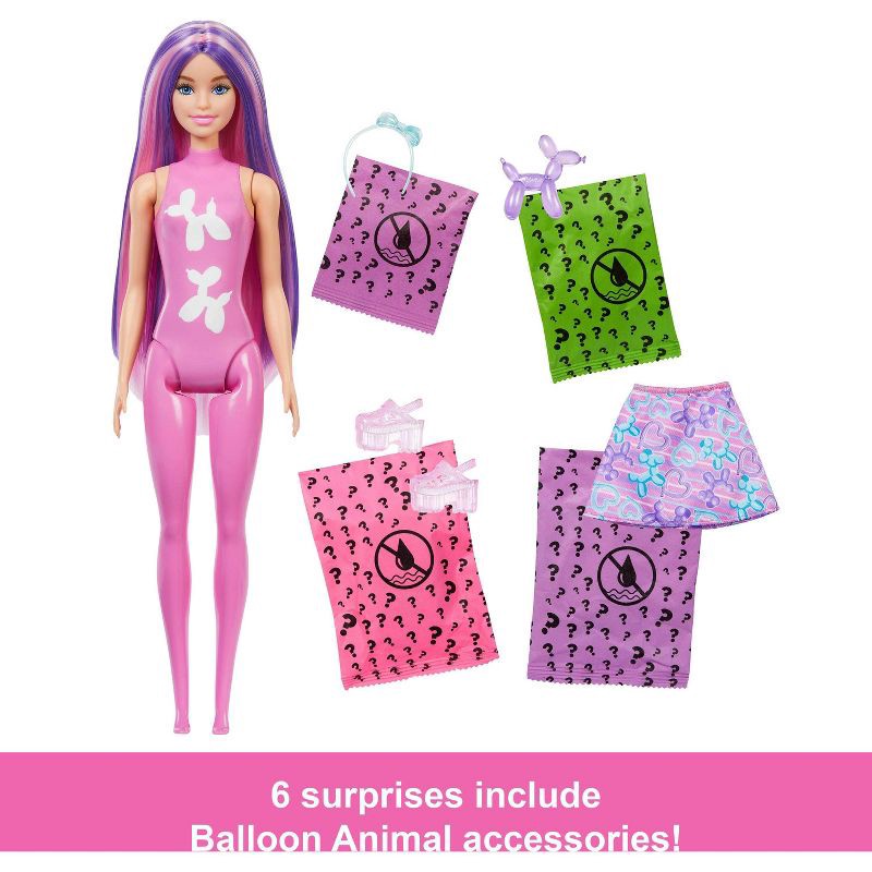 slide 3 of 4, Barbie Color Reveal Balloon Animals Series Doll & Accessories with 6 Surprises (Styles May Vary), 1 ct