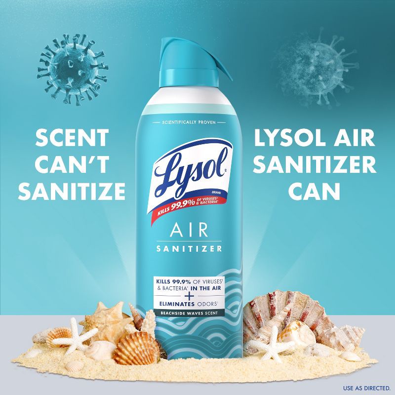 slide 2 of 8, Lysol Aerosol Air Sanitizer - Beachside Waves - 10oz, 10 oz