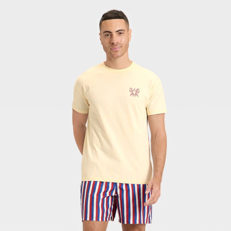 slide 1 of 3, Men's Summer Hot Dog T-Shirt - Goodfellow & Co™ Cream XXL, 1 ct