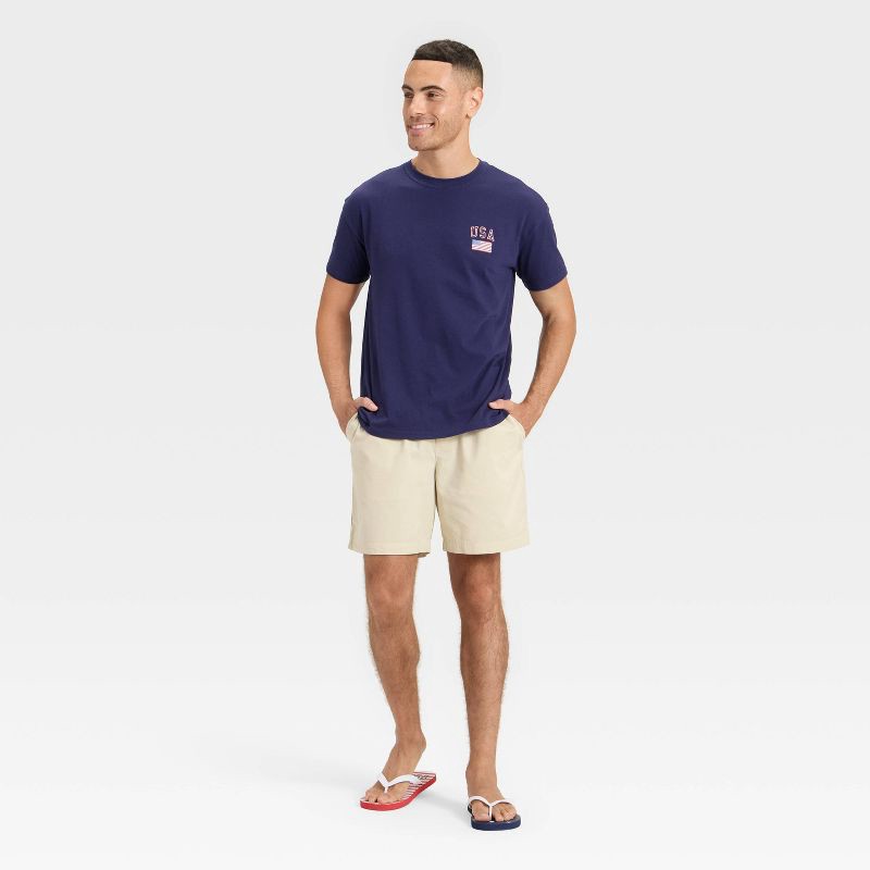 slide 3 of 3, Men's USA T-Shirt - Goodfellow & Co™ Navy Blue L, 1 ct