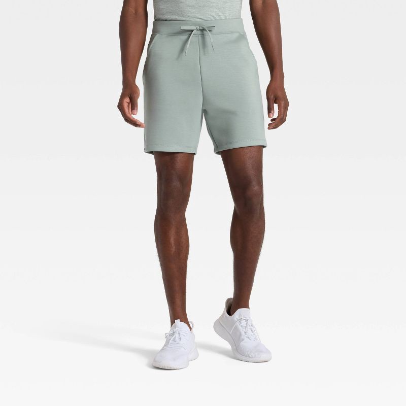 slide 1 of 3, Men's Sleek Spacer Shorts - All In Motion™ Leafy Green S, 1 ct