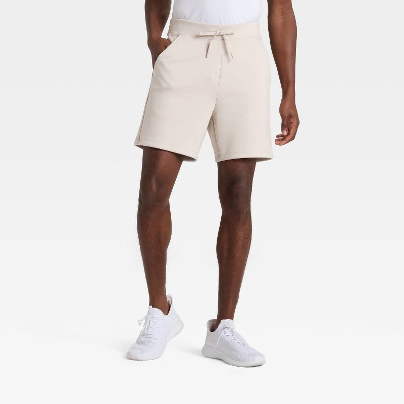 slide 1 of 3, Men's Sleek Spacer Shorts - All In Motion™ Beige XL, 1 ct