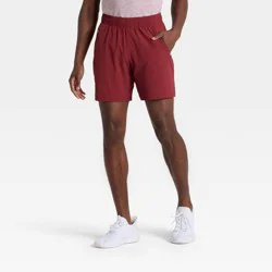 Men's Stretch Woven Shorts 7" - All In Motion™ Red Resistance S