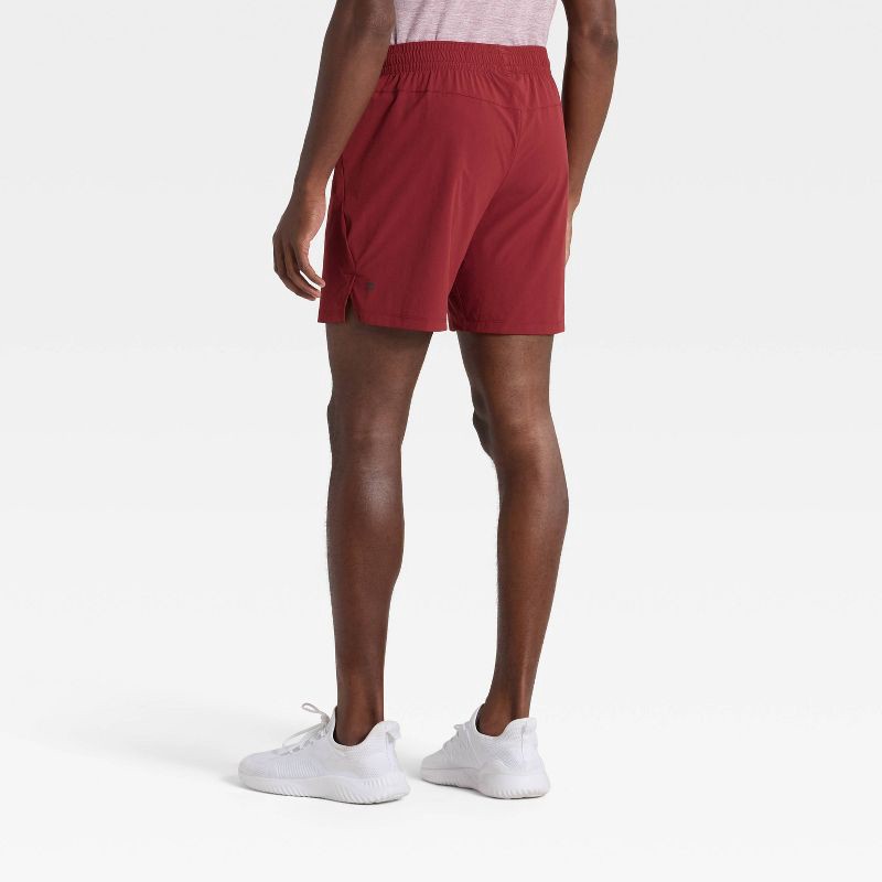 slide 2 of 3, Men's Stretch Woven Shorts 7" - All In Motion™ Red Resistance L, 1 ct
