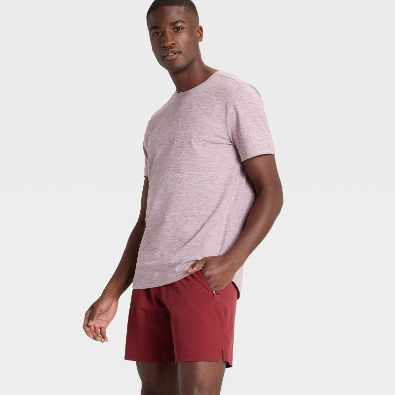 slide 3 of 3, Men's Stretch Woven Shorts 7" - All In Motion™ Red Resistance XL, 1 ct