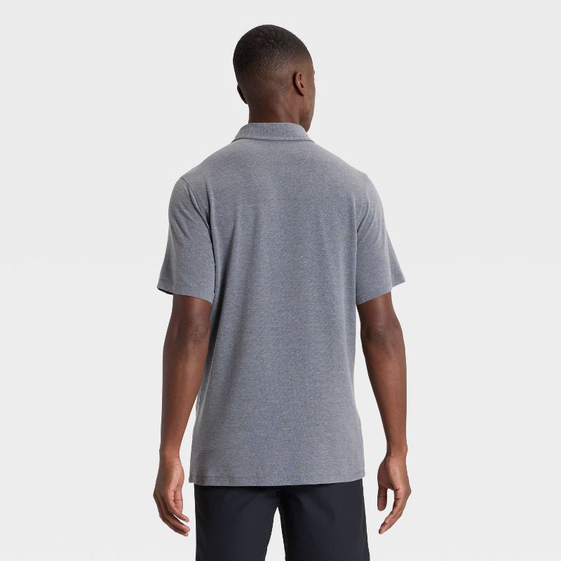 slide 2 of 3, Men's Short Sleeve Button Down Shirt - All In Motion™ Black XXL, 1 ct