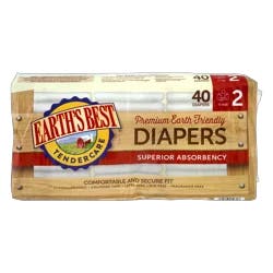 Earth's Best Tender Care Jumbo Pack Diapers Size 2