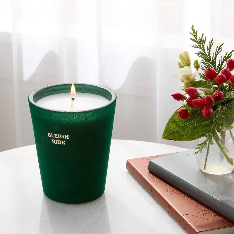slide 2 of 4, Velvet Sleigh Ride Jar Candle 12.6oz - Threshold™, 12.6 oz