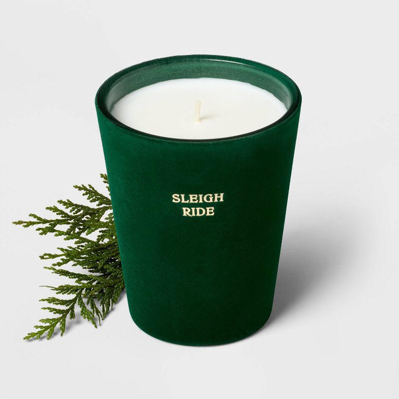 slide 3 of 4, Velvet Sleigh Ride Jar Candle 12.6oz - Threshold™, 12.6 oz