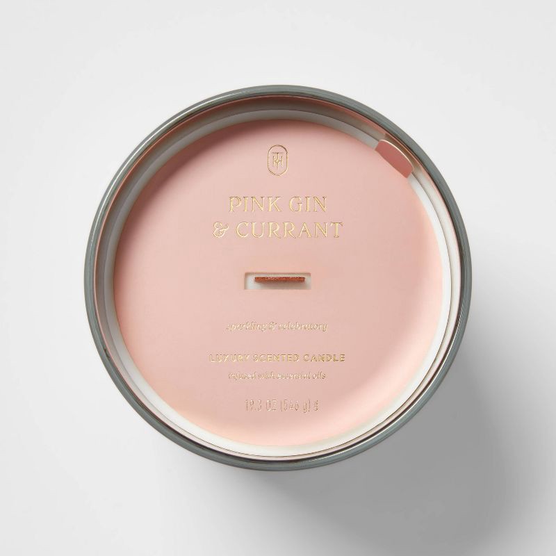 slide 4 of 4, Wooden Wick Pink Gin and Currant Jar Candle 19.3oz - Threshold™, 19.3 oz