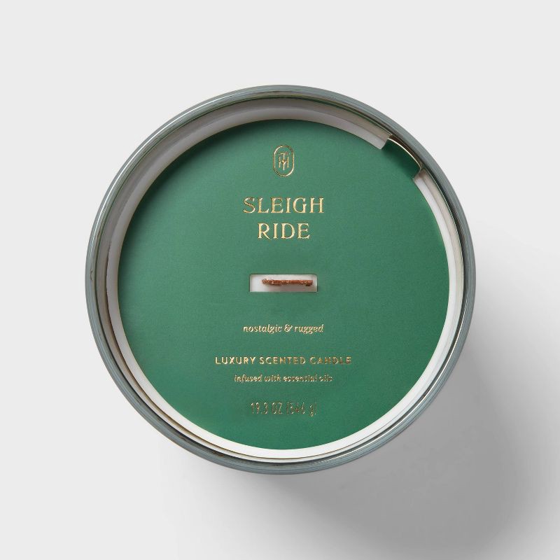 slide 4 of 4, Wooden Wick Sleigh Ride Jar Candle 19.3oz - Threshold™, 19.3 oz